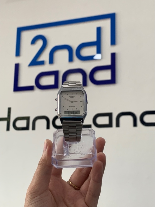 Đồng hồ Casio AQ-230 - Màu bạc - Ngoại hình: 97% - Mặt trầy - Body