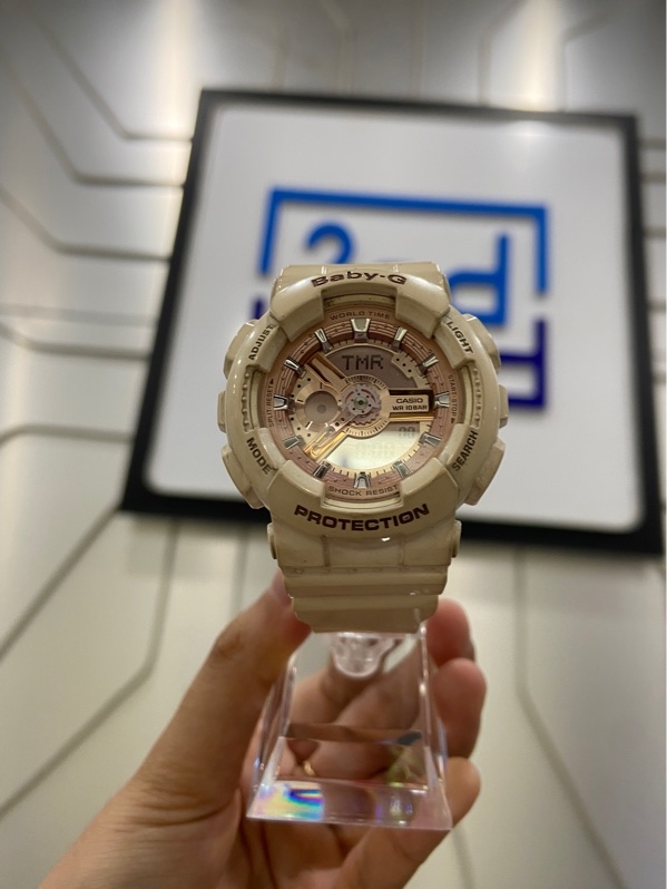 Đồng hồ Casio Baby-G BA-110CP-4ADR - Màu trắng - Ngoại hình: 97% - Ố xước - Body