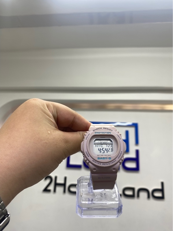 Đồng hồ Casio Baby-G BLX-570-4DR - 43mm - Màu hồng - Ngoại hình 96% - Dây xuống màu, mất đèn - Body