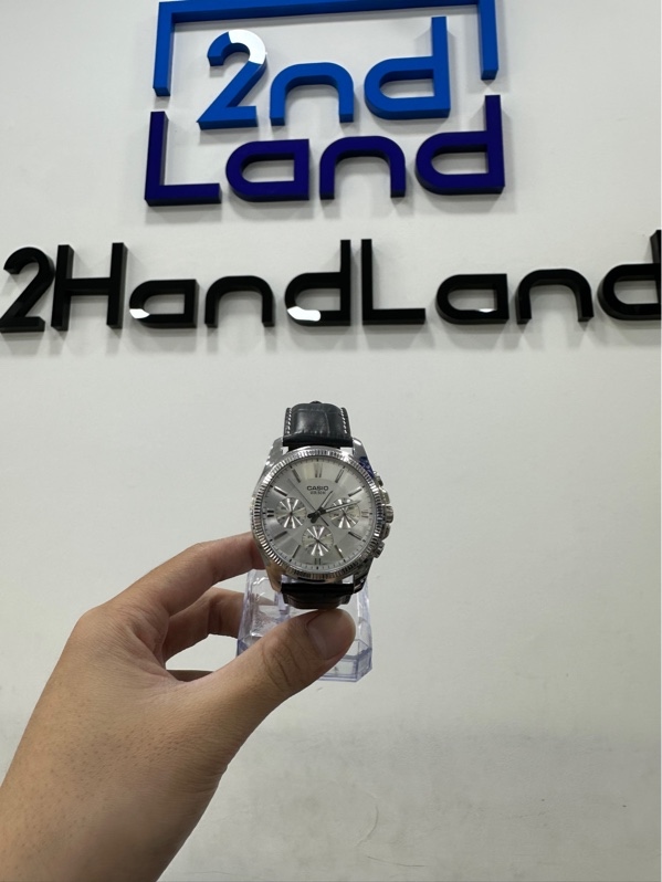 Đồng hồ Casio dòng MTP-1375L-7AVDF - 42 mm - Màu bạc - Ngoại hình 98% - Còn bảo hành đến 26/08/2026 tại TP-Watch Thay pin trọn đời - Kèm box