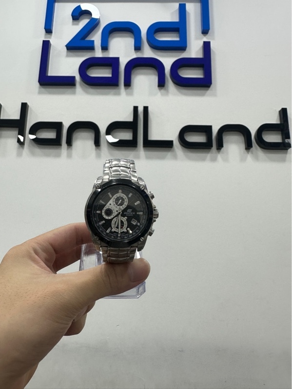 Đồng hồ Casio Edifice EF 524 - 43mm - Màu bạc - Ngoại hình 97% - Body