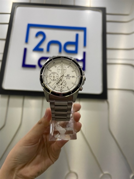 Đồng hồ Casio Edifice EFR-526D-7AV/48mm - Màu trắng - Ngoại hình: 98% - Kèm Box