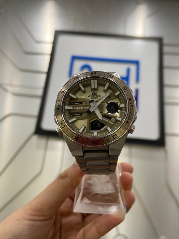 Đồng hồ Casio Edifice EFV-C110D-5ADF - 51.3mm - Màu bạc đồng - Ngoại hình: 97% - Body