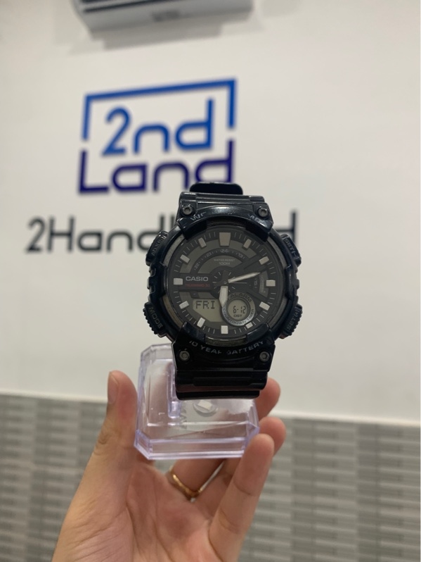 Đồng hồ Casio G-shock AEQ-110 - Màu đen - Ngoại hình: 97% - Kính trầy nhẹ - Body