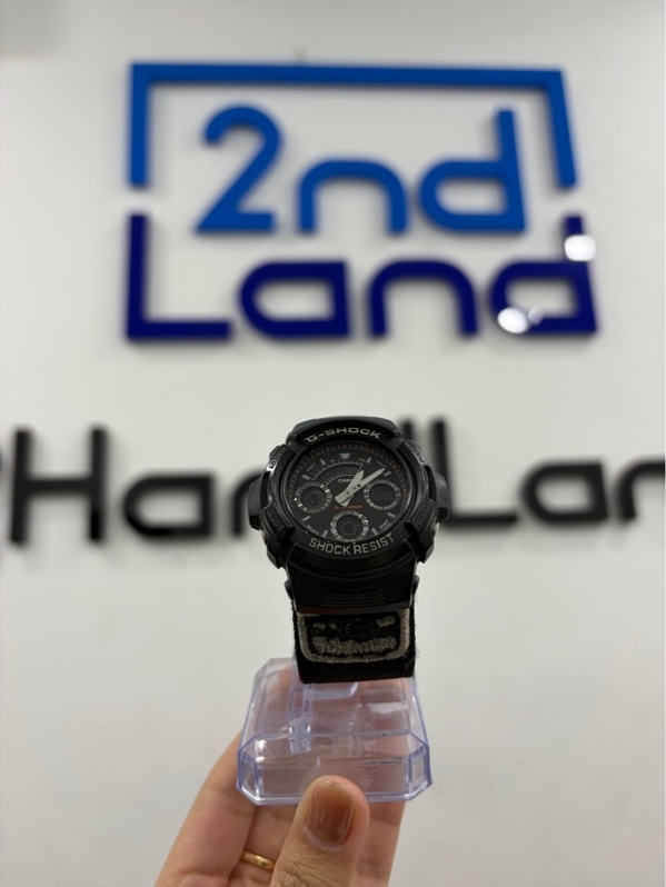 Đồng hồ Casio G-shock AW-591MS-1ADR - Màu đen dây vải - Ngoại hình 97% - Dây vải rách , bong hết da - Body