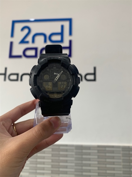 Đồng hồ Casio G-Shock GA-100 - Màu đen - Ngoại hình: 97% - Trầy mặt ố đèn - Body