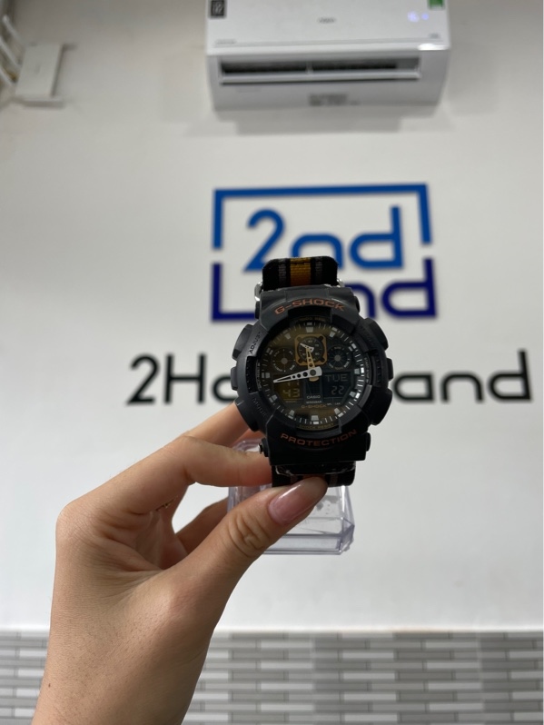 Đồng hồ Casio G-Shock GA-100MC - Màu đen - Ngoại hình: 97% - Màn xước - Body