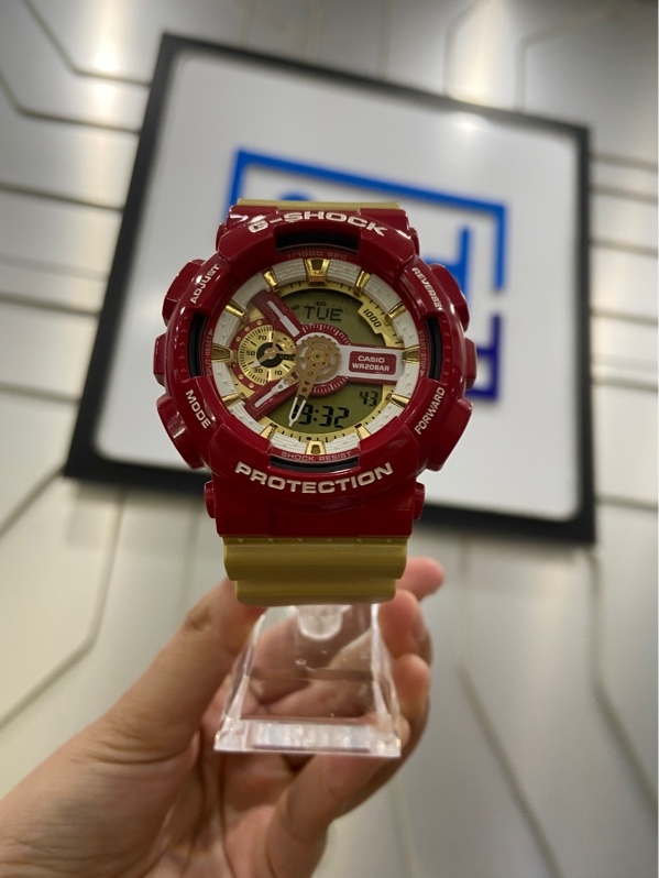 Đồng hồ Casio G-Shock GA-110CS-4A - Màu đỏ - Ngoại hình: 97% - Xước sườn, lưng - Body