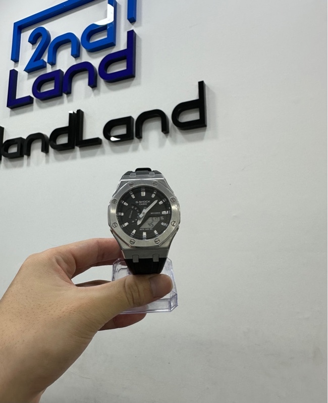 Đồng hồ Casio G-Shock GA-2100-1A - 45mm - Màu đen - Ngoại hình 97 - Độ vỏ ngoài màu bạc - Body