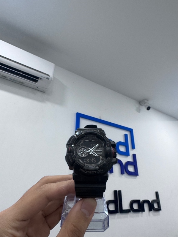 Đồng hồ Casio G-shock GA-400-1B - Màu đen - Ngoại hình 96% - Mặt đồng hồ mòn, mặt lưng trầy, viền trầy, dây đeo nứt, trầy xước nhiều - Body
