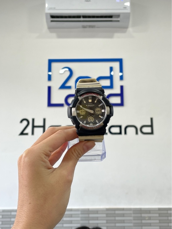 Đồng hồ Casio G-Shock GAS-100 - 52mm - Màu đen - Ngoại hình: 97% - Dây ố, mặt trầy - Body