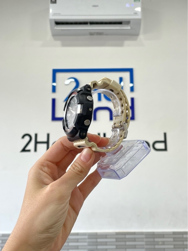 Đồng hồ Casio G-Shock GAS-100 - 52mm - Màu đen - Ngoại hình: 97% - Dây ố, mặt trầy - Body