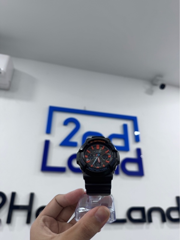 Đồng hồ casio G-Shock GAS-100CT - Màu đen cam - Ngoại hình 97% - Viền trầy xước - Body