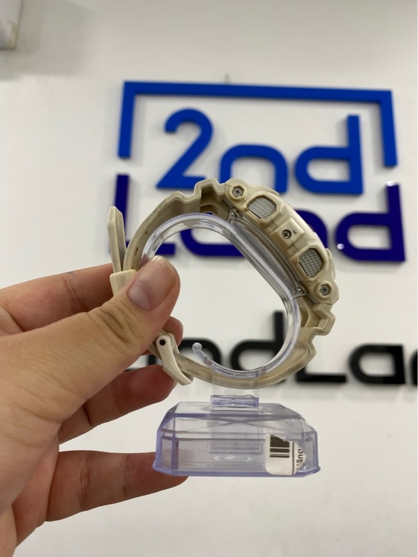 Đồng hồ Casio G-shock GAX-100A - Màu trắng - Ngoại hình 97% - ố vàng nặng, trầy xước, xước kính nhẹ - Body