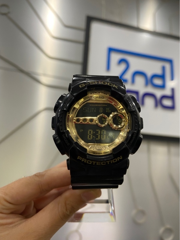 Đồng hồ Casio G-Shock GD-100GB-1DR - Màu đen - Ngoại hình: 97% - Kính xước - Body