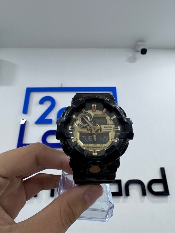 Đồng hồ Casio GA-710GB-1ADR WinnerX - Màu đen - Ngoại hình 96% - Nhựa mòn, viền trầy, dây nhựa tróc sơn - Body