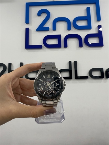 Đồng hồ Casio MTD-1075 - Màu bạc - Ngoại hình 97% - Kính trầy , viền trầy - Body