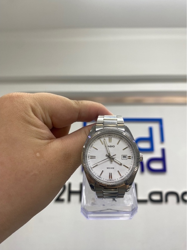 Đồng hồ Casio MTP-1302D-7A - 38mm - Màu bạc - Ngoại hình 97% - Fullbox - Còn BH đến 15/12/2026