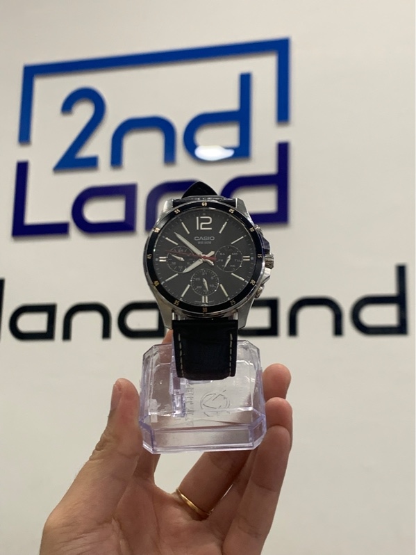 Đồng hồ Casio mtp-1374 - Màu đen - Ngoại hình: 98% - Kính trầy - Body