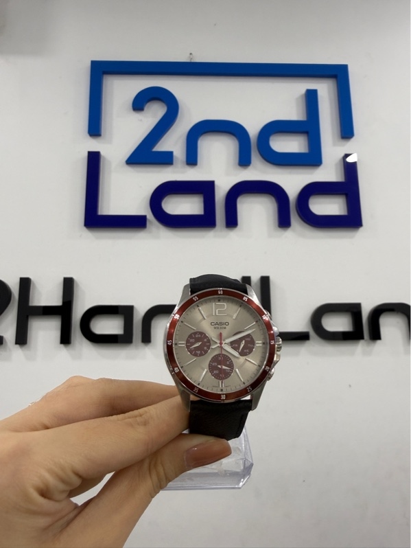 Đồng hồ Casio MTP-1374 - Màu xám - Ngoại hình 97% - viền trầy, kính xước 1 đường - Kèm Box