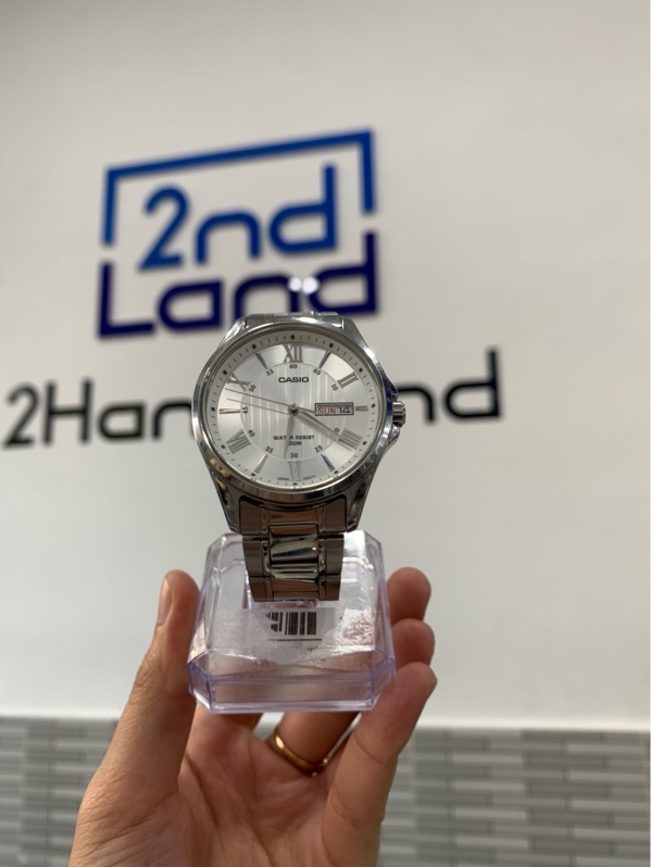 Đồng hồ Casio MTP-1384 - Màu bạc - Ngoại hình: 98% - Box + mắt nối