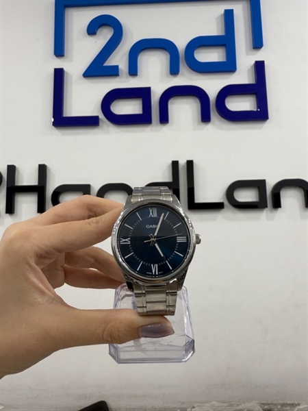 Đồng hồ Casio MTP-V005 - Màu bạc - Ngoại hình 97% - Kính trầy - Body