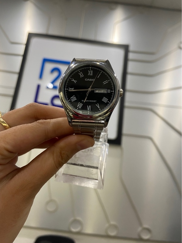 Đồng Hồ Casio MTP-V006D-1BUDF - 38mm - Màu bạc - Ngoại hình: 97.5% - Xước dăm, dây thân - Body