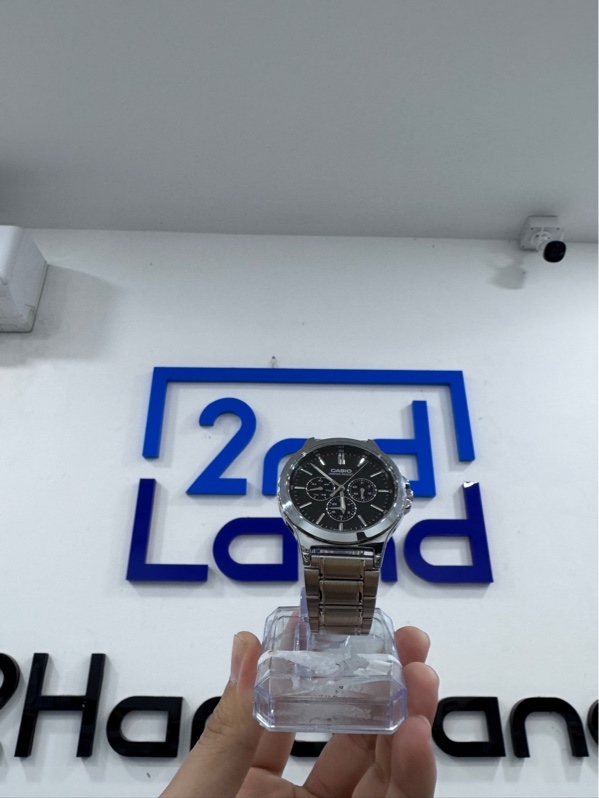 Đồng hồ Casio MTP V300D 1AUDF - Màu bạc - Ngoại hình 97,5% - Viền và dây xước nhẹ - Kèm box, mắt nối thêm