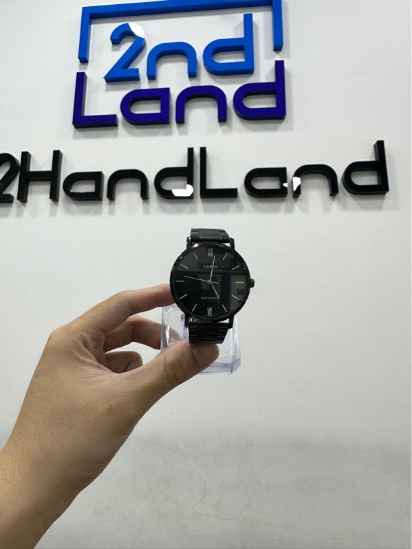 Đồng hồ Casio Nam MTP-VT01L-1B - 40mm - Màu đen - Ngoại hình 96% - Kính trầy xướt nặng - Body