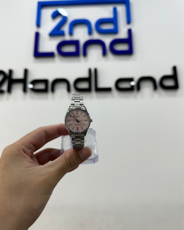 Đồng hồ Casio Nữ LTP-V005D-4BUDF - 28mm - Màu bạc - Ngoại hình 98% - Kèm box