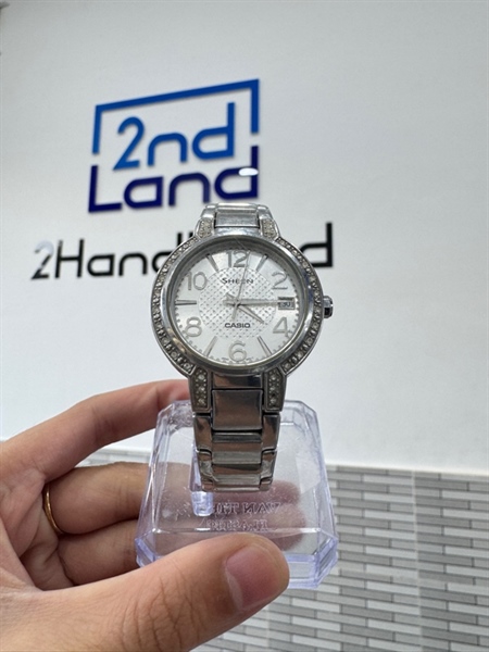 Đồng hồ Casio Sheen - Màu bạc - Ngoại hình 97% - Xước mặt - Body