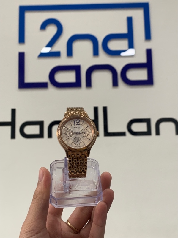 Đồng hồ Casio Sheen SHE-3030 - 34mm - Màu vàng đồng - Ngoại hình: 98% - Mặt trầy - Body