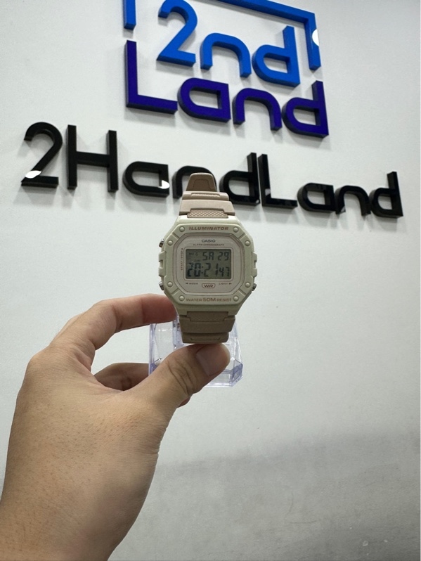 Đồng hồ Casio Timeless 43.2 mm Nữ W-218HC-4A - Màu kem - Ngoại hình 97% - Body