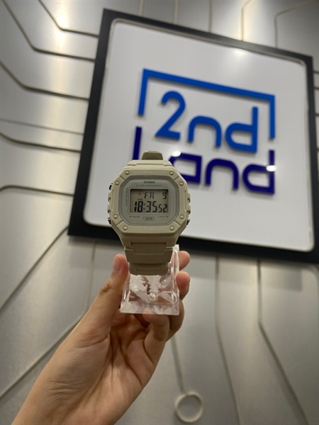 Đồng hồ Casio W-218H - Màu trắng - Ngoại hình: 98% - Kèm Box 1