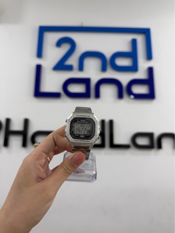 Đồng hồ Casio W-218HD-1AVDF - Màu bạc - Ngoại hình 98% - Kèm box , sổ