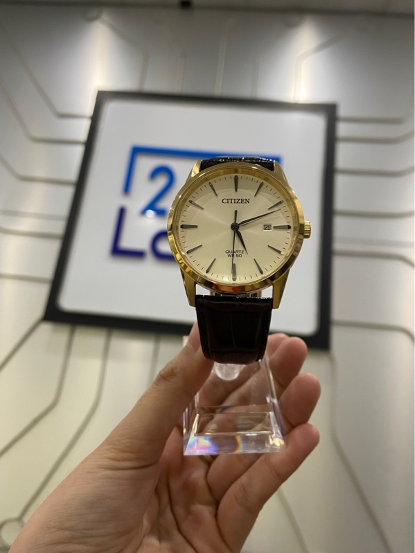 Đồng hồ Citizen BI5002-14A - 39mm - Màu vàng dây da - Ngoại hình: 97.5% - Kèm Box