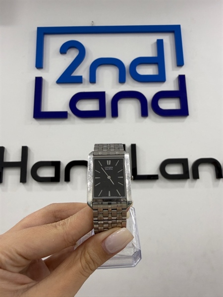 Đồng hồ Citizen Eco-Drive AR3000-77E - Màu bạc - Ngoại hình 97% - Kính trầy , viền trầy - Body