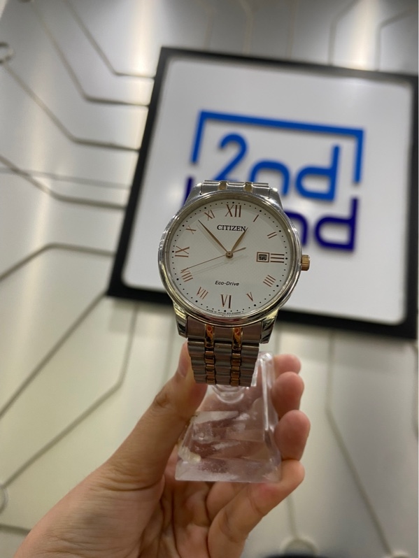 Đồng hồ Citizen Eco-Drive BM6974-51A - Màu bạc - Ngoại hình: 97% - Xước sườn, lưng, dây đeo - Body