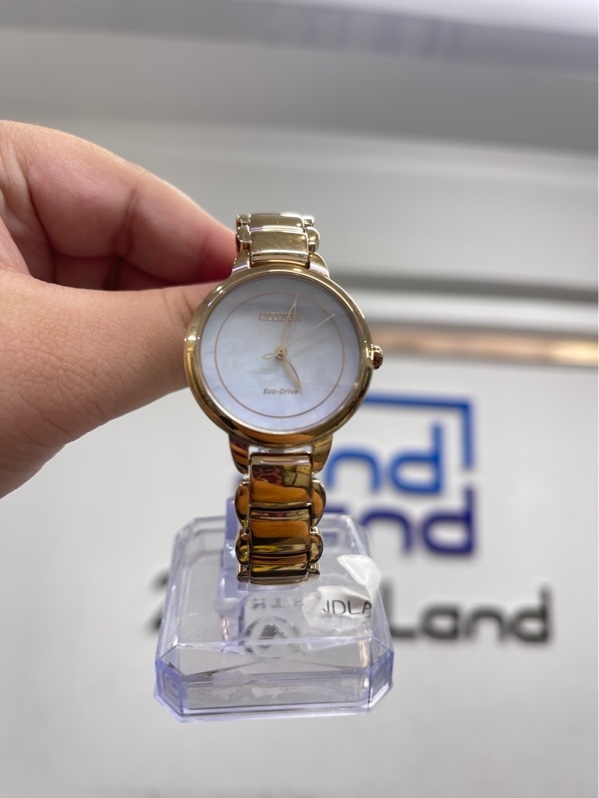 Đồng hồ Citizen Eco-Drive EM0673-83D - 31mm - Màu vàng đồng - Ngoại hình 98% - Body