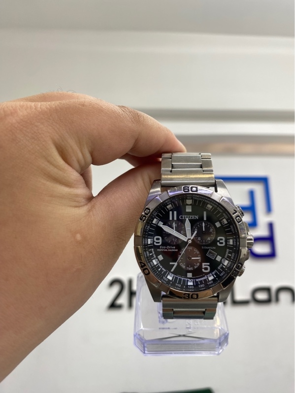 Đồng hồ Citizen Titanium Eco-Drive BL5551-06L - Màu bạc - Ngoại hình 97% - Trầy mặt kính - Fullbox - Còn BH shop Tân Tân đến 15/08/2027