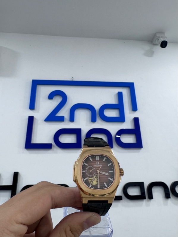 Đồng hồ cơ Carival 8159G - Màu vàng hồng - Ngoại hình 98% - Kèm box, thẻ, phiếu bảo hành Koiwatch - còn BH Koiwatch đến 19/07/2030