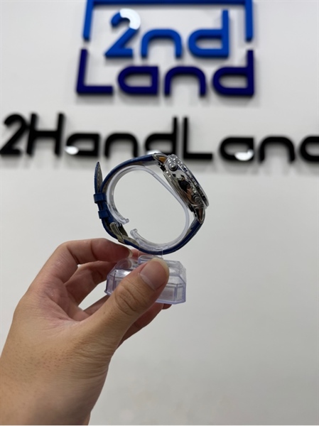 Đồng hồ cơ chế tác Panerai Luminor Chronograph - 44mm - Màu bạc dây xanh - Ngoại hình 97% - Body 1