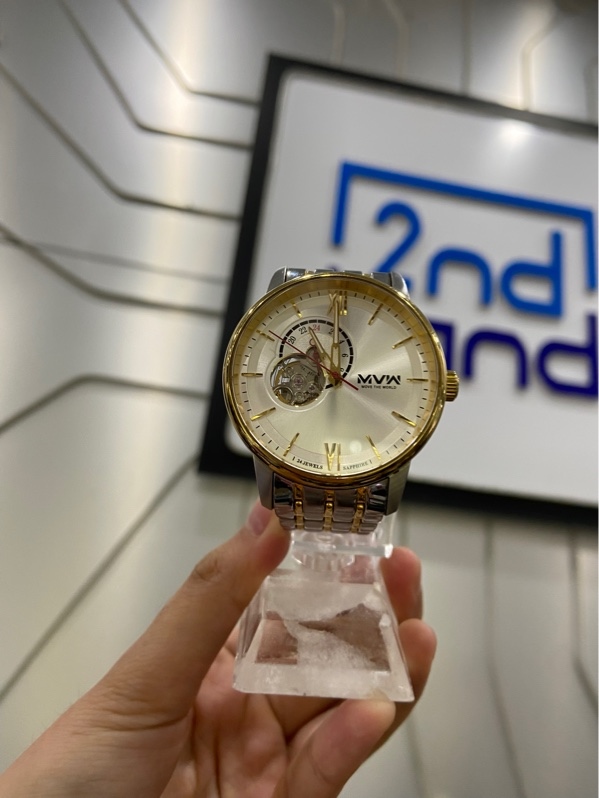 Đồng hồ cơ MVW Start MSA103-01 - Màu vàng bạc - Ngoại hình: 98% - Body