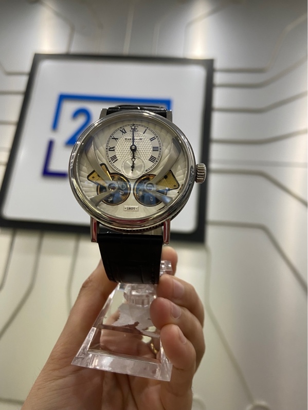 Đồng Hồ Cơ Nam Thomas Earnshaw Automatic - ES-8059-01 - 45mm - Màu bạc dây da - Ngoại hình: 98% - Body