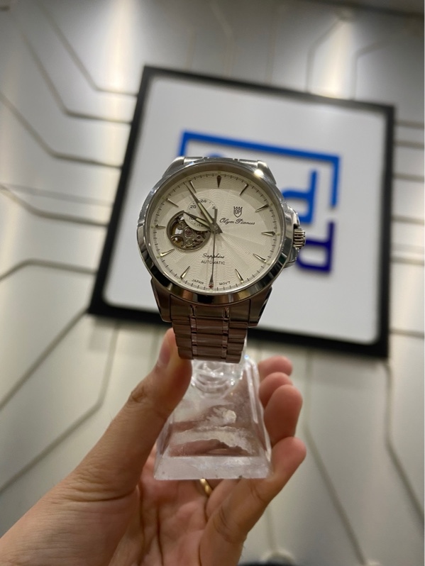 ĐỒNG hồ cơ OLYM PIANUS OP9908AM - Size 40mm - Màu bạc - Ngoại hình: 98% - Body