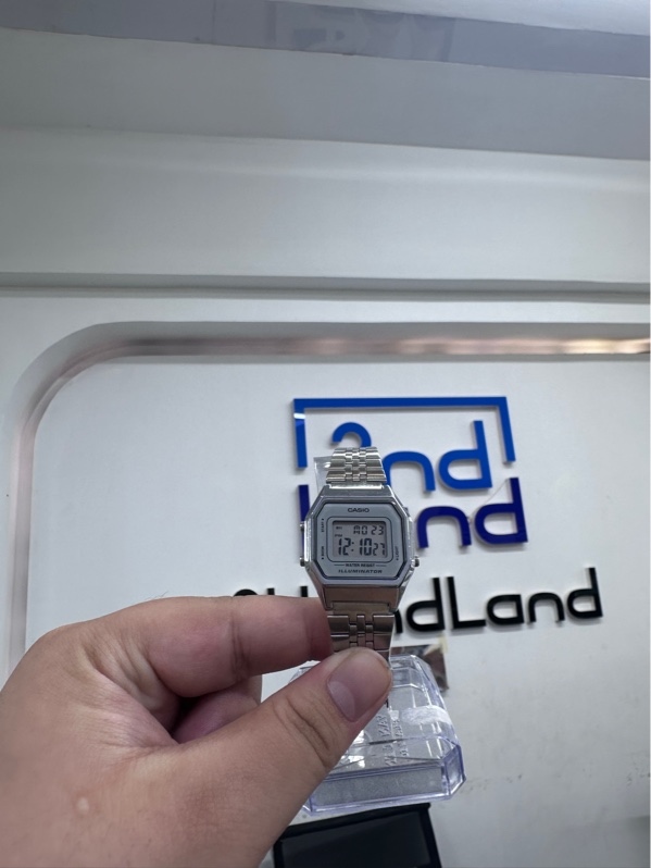 Đồng hồ điện tử Casio Vintage LA680WA-7DF - 28.6 mm - Màu bạc - Ngoại hình 97.5% - Body