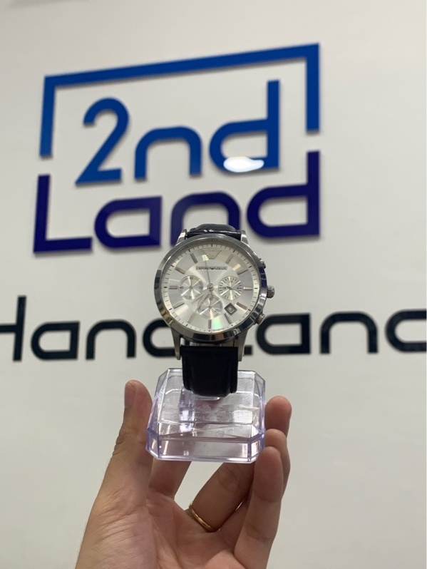 Đồng hồ Emporio armani chronograph ar-2432 - 43mm - Màu bạc - Ngoại hình: 97% - Body