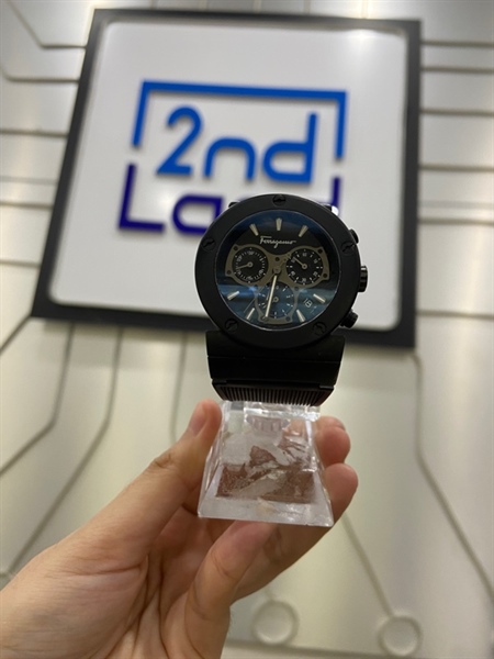 Đồng hồ Ferragamo Men’s Watch - 39mm - Màu đen - Ngoại hình 97% - Nứt dây - Body