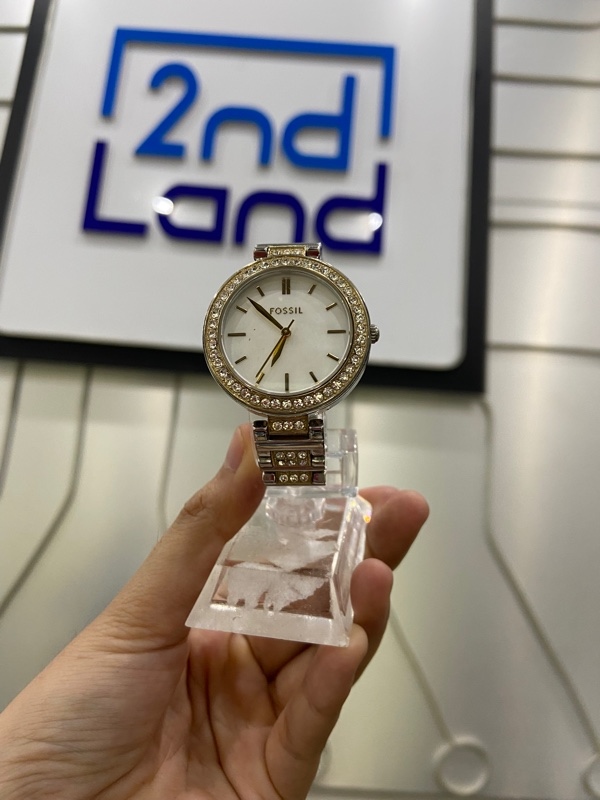 Đồng hồ Fossil - 32mm - Mặt xà cừ màu trắng - Ngoại hình: 98% - Kính xước nhẹ - Body