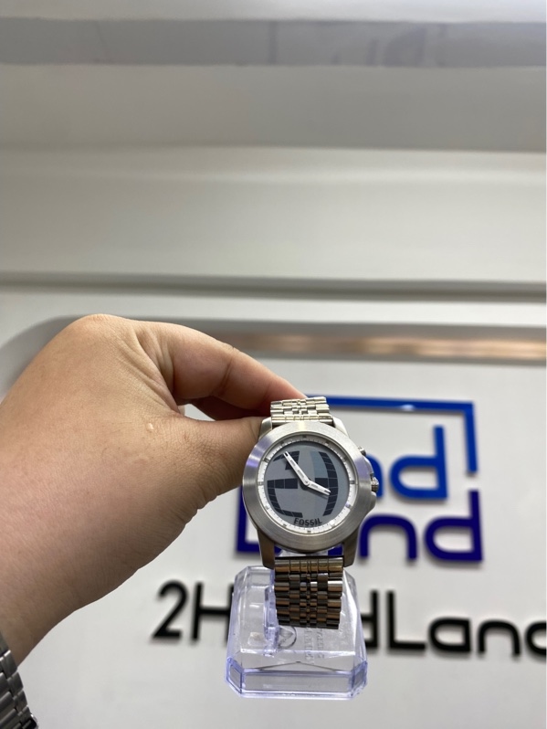 Đồng hồ Fossil Big Tic model BG-2208 - Màu bạc - Ngoại hình 98% - Kèm dây đeo zin